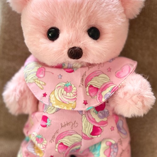 Baby Bear Teddy Bear くまの赤ちゃん サーモンピンク ぬいぐるみ 愛恋虹 Elena 通販 Creema クリーマ ハンドメイド 手作り クラフト作品の販売サイト