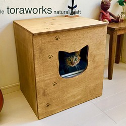 現品限り レトロ アンティーク風 家具調 猫カバーbox トイレトレー付 左開き おもちゃ ペット小物 Tora Works 通販 Creema クリーマ ハンドメイド 手作り クラフト作品の販売サイト