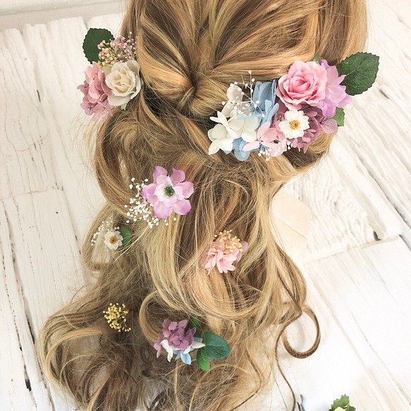 35 割引ブラウン系最旬トレンドパンツ 髪飾り ヘッドドレス 小花いっぱい プリンセスカラー ヘアピン ヘアアクセサリーブラウン系 Urbanfarminginstitute Org