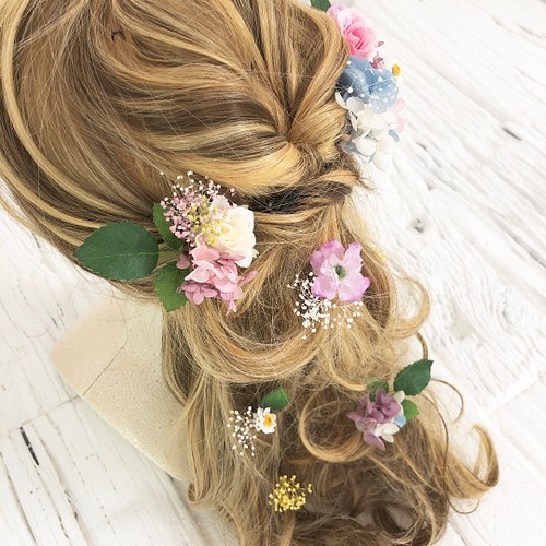 35 割引ブラウン系最旬トレンドパンツ 髪飾り ヘッドドレス 小花いっぱい プリンセスカラー ヘアピン ヘアアクセサリーブラウン系 Urbanfarminginstitute Org