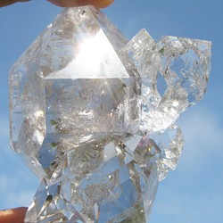 ハーキマー水晶 140g NYの鉱山オーナーから直輸入　HKM030 herkimer 原石 ハーキマーダイヤモンド 1枚目の画像