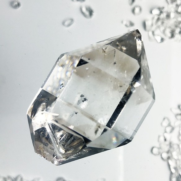 ハーキマー水晶 40.8g NYの鉱山オーナーから直輸入　HKM033 herkime 原石 ハーキマーダイヤモンド 1枚目の画像
