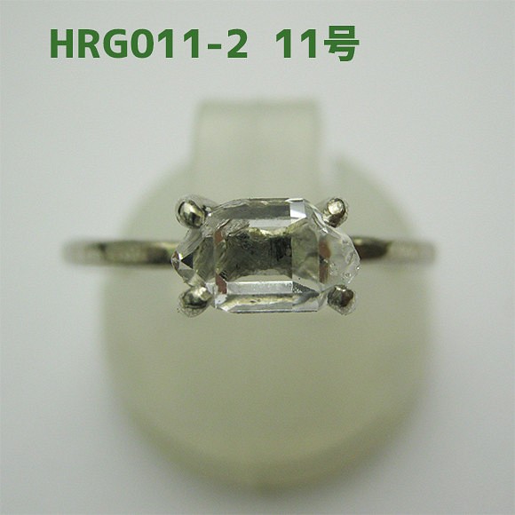 ハーキマー水晶  リング　11号【送料込】NYの鉱山オーナーから買ってます HRG011-2 herkimer　ring 1枚目の画像