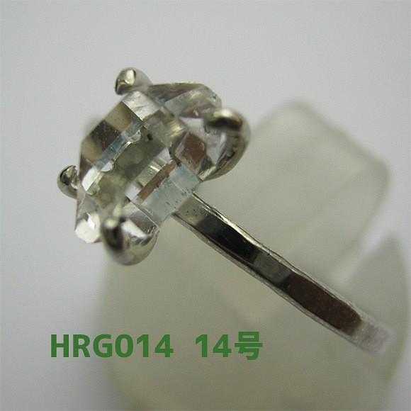 ハーキマー水晶  リング　14号【送料込】NYの鉱山オーナーから買ってます HRG014 herkimer　ring 1枚目の画像