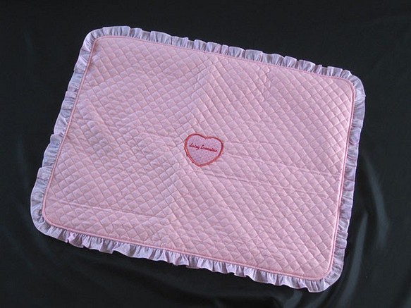 Daisy　Lorraine　カフェマット　ウール混　６４センチ×５２センチ　ピンク 1枚目の画像