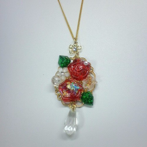 レジン薔薇のネックレス ネックレス・ペンダント Maria marche 通販 