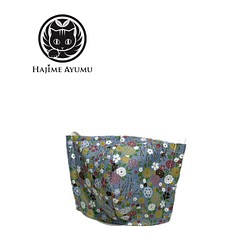 【現品1点限り‼︎】HAJIME AYUMU 花柄着物生地&ダブルガーゼデザイン立体マスク 1枚目の画像