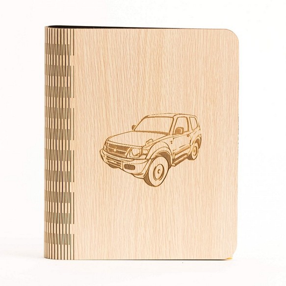 車4ノート/文具/ギフト/贈り物 - 木材式A5ノート[カスタム色やパターンJieke─1を置き換えます] 1枚目の画像