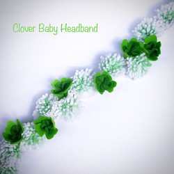 シロツメクサBaby Headband(赤ちゃん用ヘアバンド) 1枚目の画像