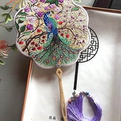 蘇州伝統工芸品　両面刺繍団扇