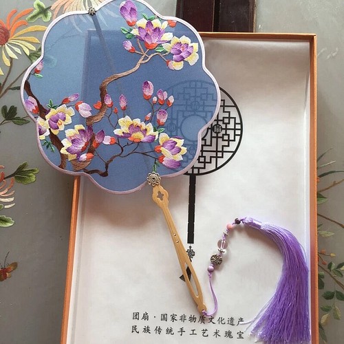 蘇州伝統工芸品　両面刺繍団扇