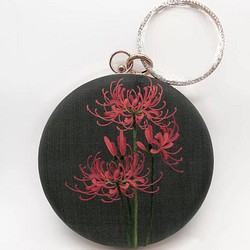 手縫い蘇州刺繍バッグ 彼岸花刺繍鞄 1枚目の画像