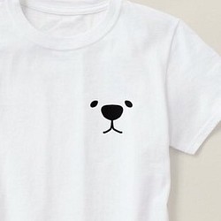 キッズ ワンポイント 犬 イラスト Tシャツ 1枚目の画像