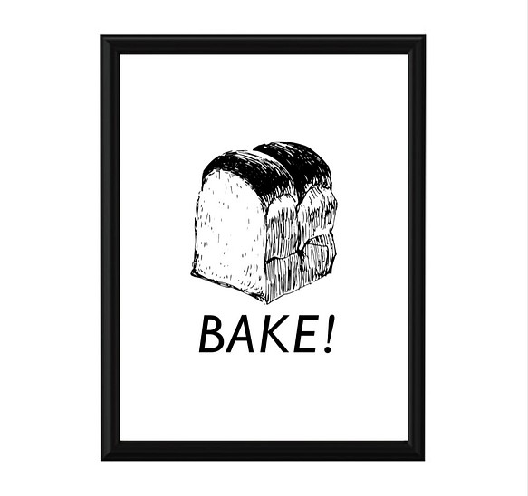 食パン イラスト ポスター 北欧 1枚目の画像