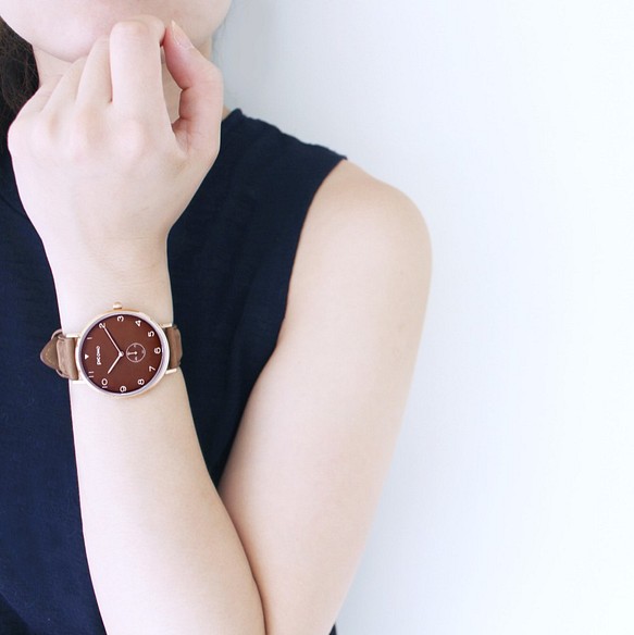 PICONO】SPY S collection leather strap watch / YS-7203 Brown