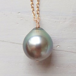 K14GF tahitian pearl necklace 1枚目の画像