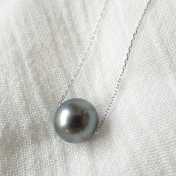 【SALE】SILVER925 tahitian pearl necklace 2 1枚目の画像