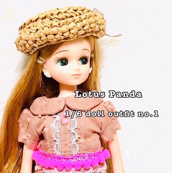 1/6ドール服　Lotus Panda doll outfit no.1 1枚目の画像