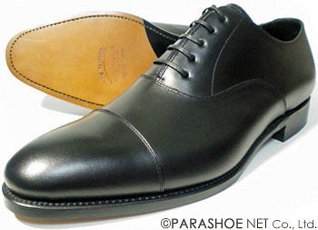 PARASHOE 革底 内羽根ストレートチップ ビジネスシューズ 黒 ワイズ2E