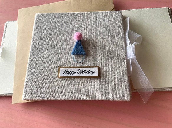 小小生日帽的祝福 |手工卡片|生日卡|Handmade Birthday card 藍色 第1張的照片