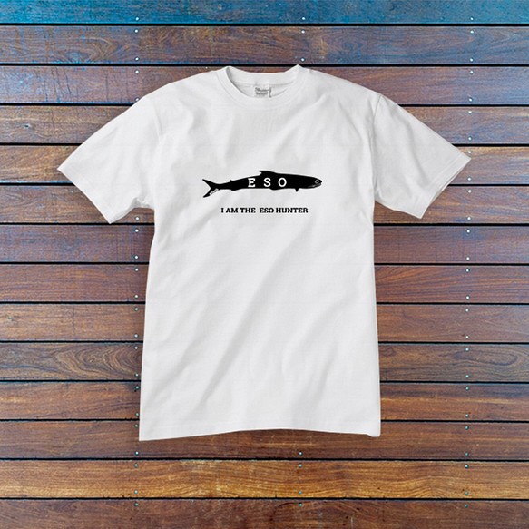 Tシャツ　メンズ　プレゼント　釣り　ルアーフィッシング　エソ　魚　シャツ 1枚目の画像