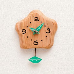 木の手作り振り子掛時計 1枚目の画像