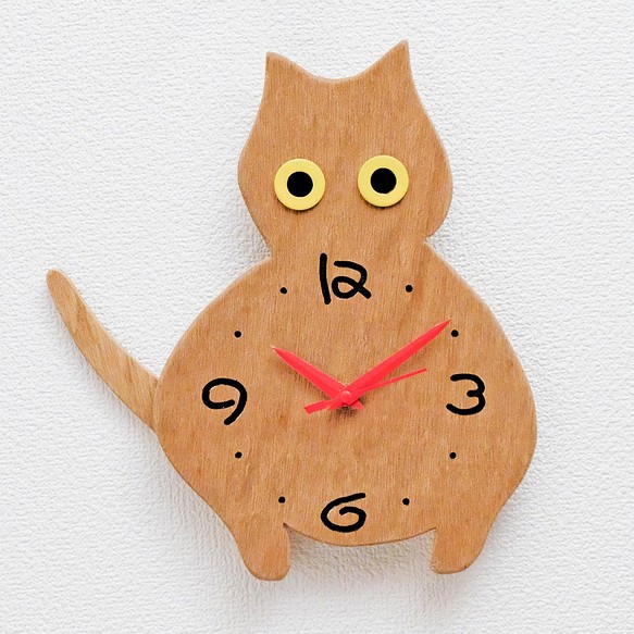 猫の掛時計 1枚目の画像