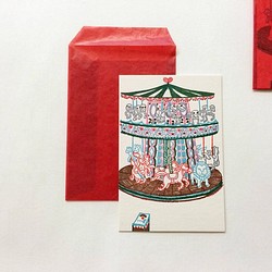 【巴黎旋木 Paris, Carousel 】｜卡片／明信片 凸版印刷 第1張的照片