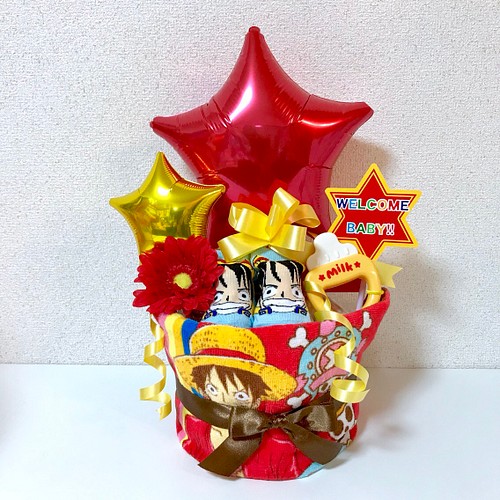 One Piece ワンピース ルフィ おむつケーキ 出産祝い 雑貨 その他 Tonttu 通販 Creema クリーマ ハンドメイド 手作り クラフト作品の販売サイト