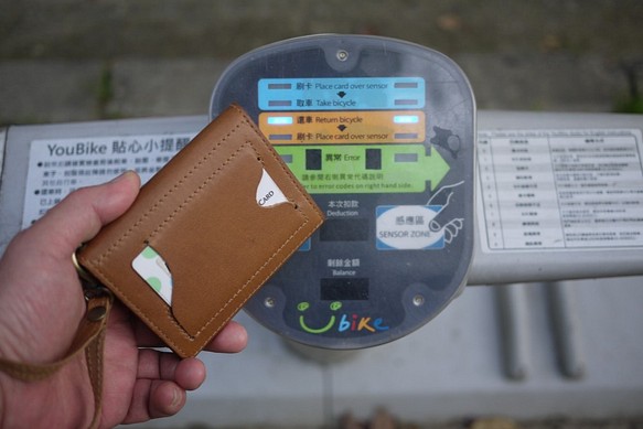 クレジットカード小切手名刺パック（RFID Sensitive + Confidential）キャメル（黄褐色） 1枚目の画像