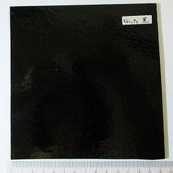モレッティ　フュージング用板ガラス7  ブラック　13.9x14.3x0.3cm　1枚 1枚目の画像