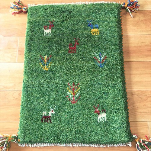 超値下げ ペルシャ絨毯 ギャッベ 玄関マット小 40x56 緑 ほっこり カーペット 絨毯 ラグ マット M S Rug Factory 通販 Creema クリーマ ハンドメイド 手作り クラフト作品の販売サイト