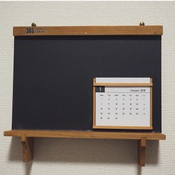 【送料無料】カレンダー付きカフェ風黒板＊フォトフレームにもなります♪ 1枚目の画像