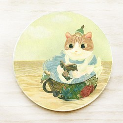 [Doo]貓世界-愛麗喵夢遊閒境●陶瓷吸水杯墊●療癒小物 第1張的照片