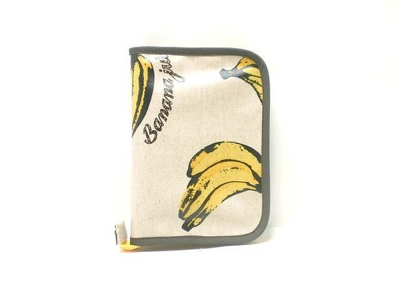 文庫本サイズの手帳・ブックカバー「バナナねこ」 1枚目の画像