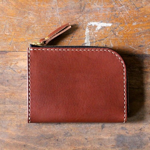 Small Wallet 〜Elbamatt〜 BROWN L字ファスナーマルチミニウォレット