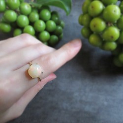 【美紋】大號10mm“珍貴蛋白石”戒指 第1張的照片