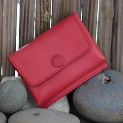 生活小日子卡片錢包---胭脂紅【Chien 革製】 第1張的照片