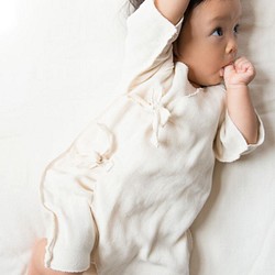 有機棉三層紗布嬰兒組合內衣 [原色] 第1張的照片