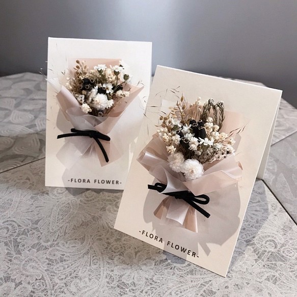 乾燥花卡片 乾燥花卡片手工製造聖誕禮物卡片 信flora Flower手作花藝的作品 Creemaー來自日本的手作 設計購物網站