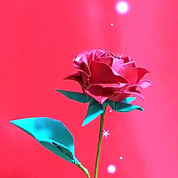 薔薇の花 クリアコーティング 折り紙の薔薇の花 フラワー リース Cat S Dyn 通販 Creema クリーマ ハンドメイド 手作り クラフト作品の販売サイト