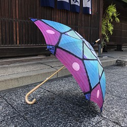 有松絞り日傘  〜ステンドグラス〜 1枚目の画像