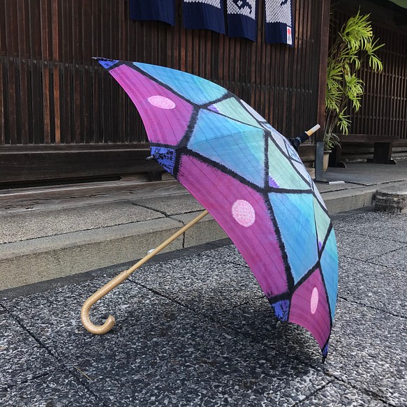 有松絞り　日傘