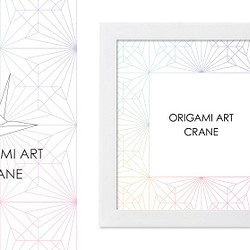 ポスター「ORIGAMI CRANE」　フレーム付き 1L 3枚目の画像