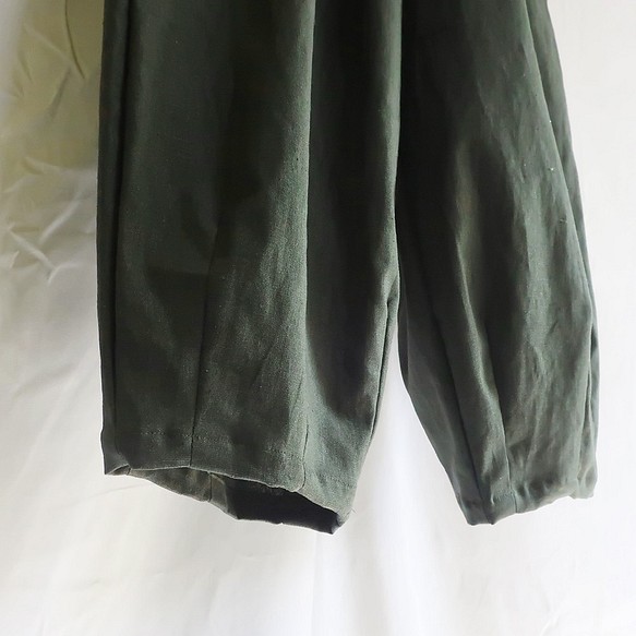 半麻馬戲褲（自由/深綠色） 第1張的照片