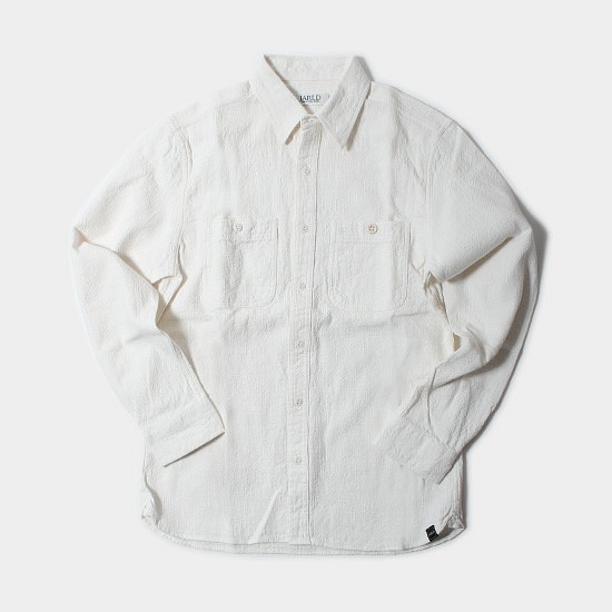 賓果條款梭織襯衫的工作161-6110白色M 第1張的照片