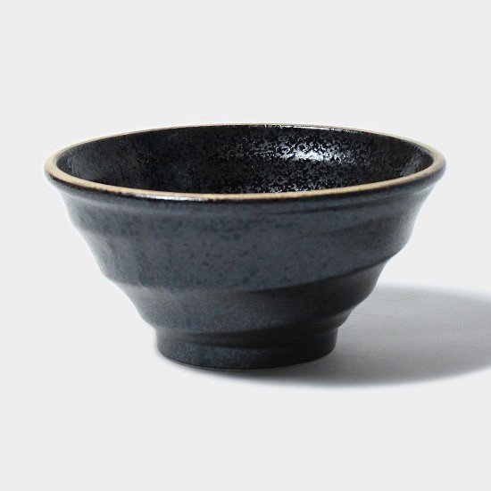 美濃潔具茶碗（B）152  -  6718黑色×金色 第1張的照片