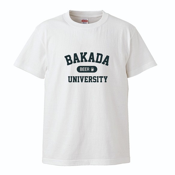 BAKADA大学 Tシャツ ホワイト 1枚目の画像