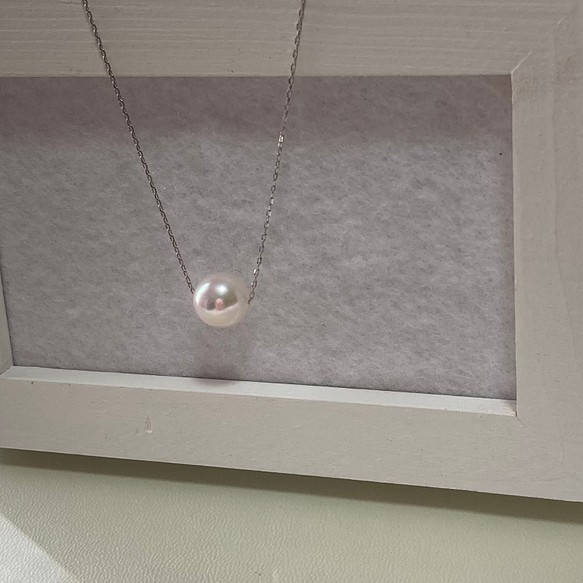 pt850 高品質　本真珠ネックレス　スルーネックレス 1枚目の画像