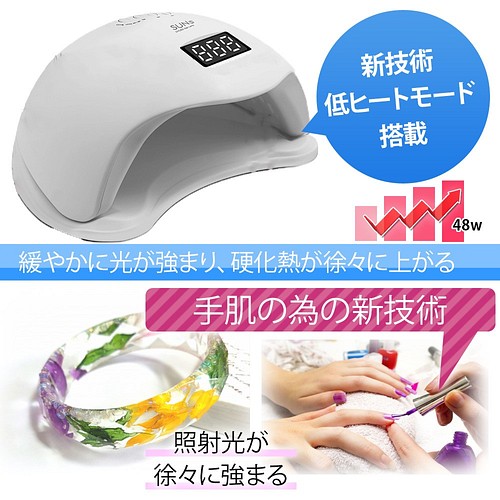 送料無料 Uvライト ネイル レジン 速乾 強力硬化 48w レジン液 ジェルネイル Uv Led対応 その他素材 Net 2 通販 Creema クリーマ ハンドメイド 手作り クラフト作品の販売サイト